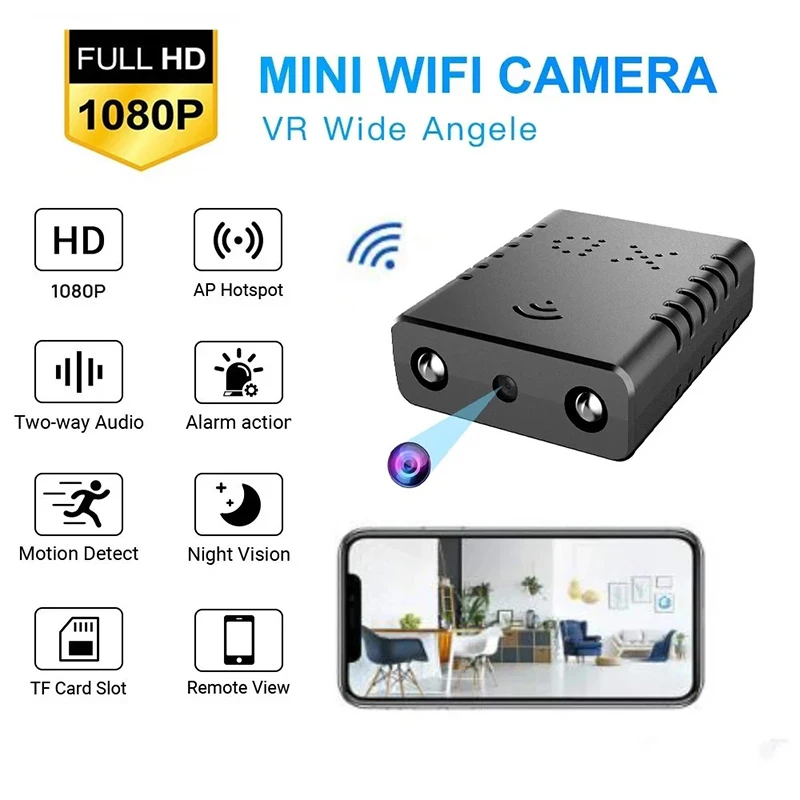 

Mini Camera 4K Full HD 1080P XD IR-CUT IP Cam WiFi Night Vision Motion Detection Security Camcorder HD Video Recorder for Home