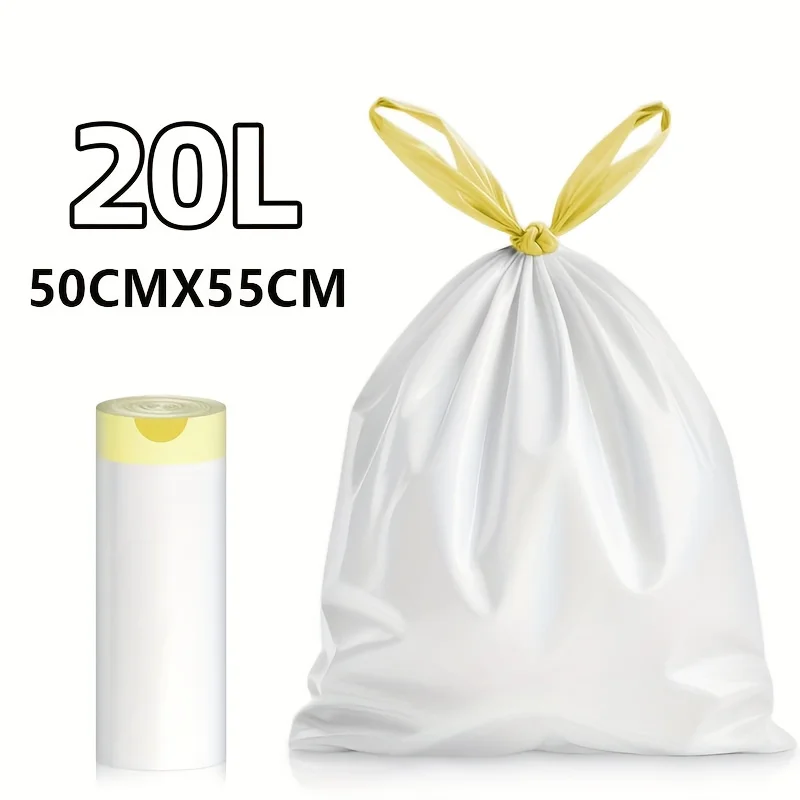 5.28 5.28 Gallon Drawstring Trash Bags, Heavy Duty Leak & Tear Resistant Portable Garbage Bags for 15-20L Bin, Home Kitchen Bathroom - Aliexpress Deal