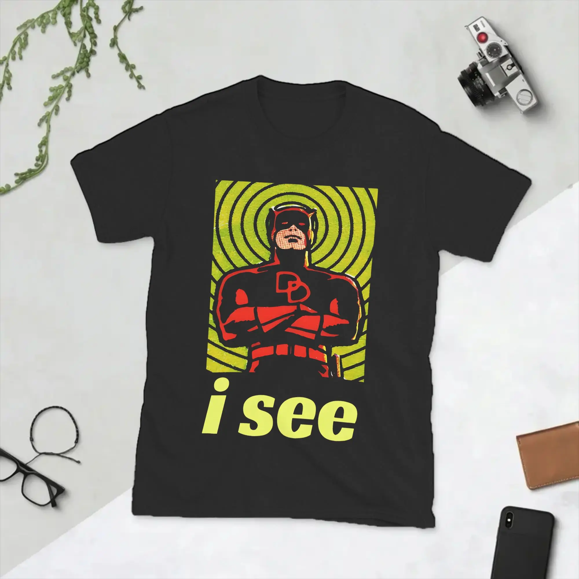 Daredevils Anime Cartoon T-Shirt Men  Creative Pure Cotton Tees Crewneck Short Sleeve T Shirt Plus Size Clothing