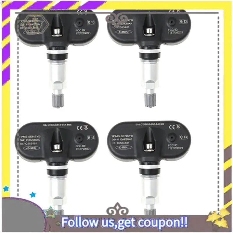 

ABXV-4PCS Car Tire Pressure Sensor For Great Wall Haval H5 Wingle 5 C30 434MHZ 3641110-K80