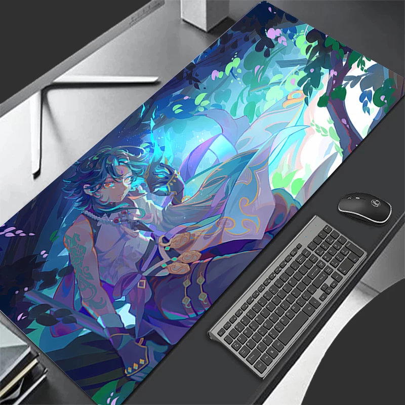 Mousepad Computer Gaming Accessories HD Keyboard Pad Office PC Rubber Mouse Pad G-genshin Impact Xiao Decoracion Desk Mouse Mat