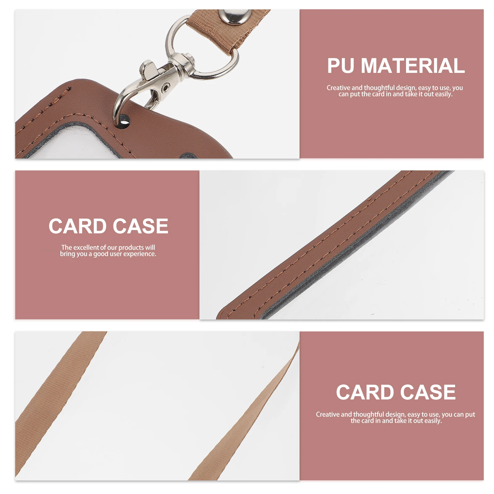 

Work Id Cards Holder Clear Double-Sided Badge Cover For Employee Student Cards Waterproof Dust-Proof Protective Case Lanyard