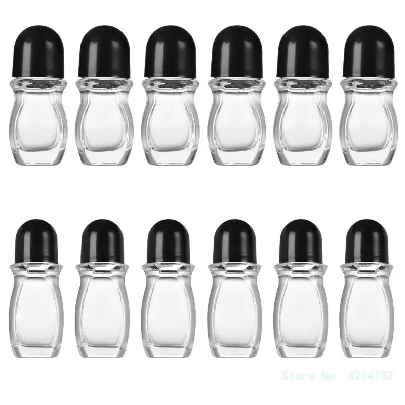 

12pcs 30ml 50ml Glass Bottles with Lid Reusable Storage Container Leak Proof Glass Bottles for Beauty Enthusiasts