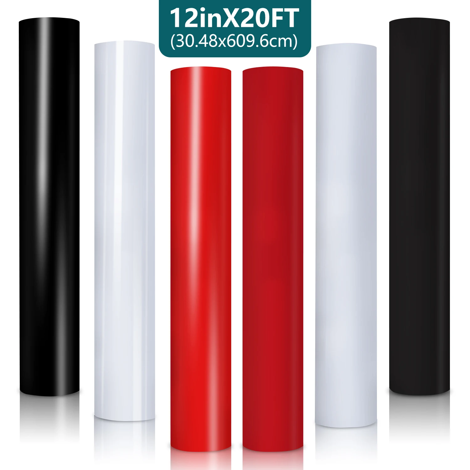 12" x 20FT Permanent Vinyl, Glossy Adhesive Vinyl Roll, adhesive vinyl for furniture, adhesive vinyl wallpaper, adhesive vinyl