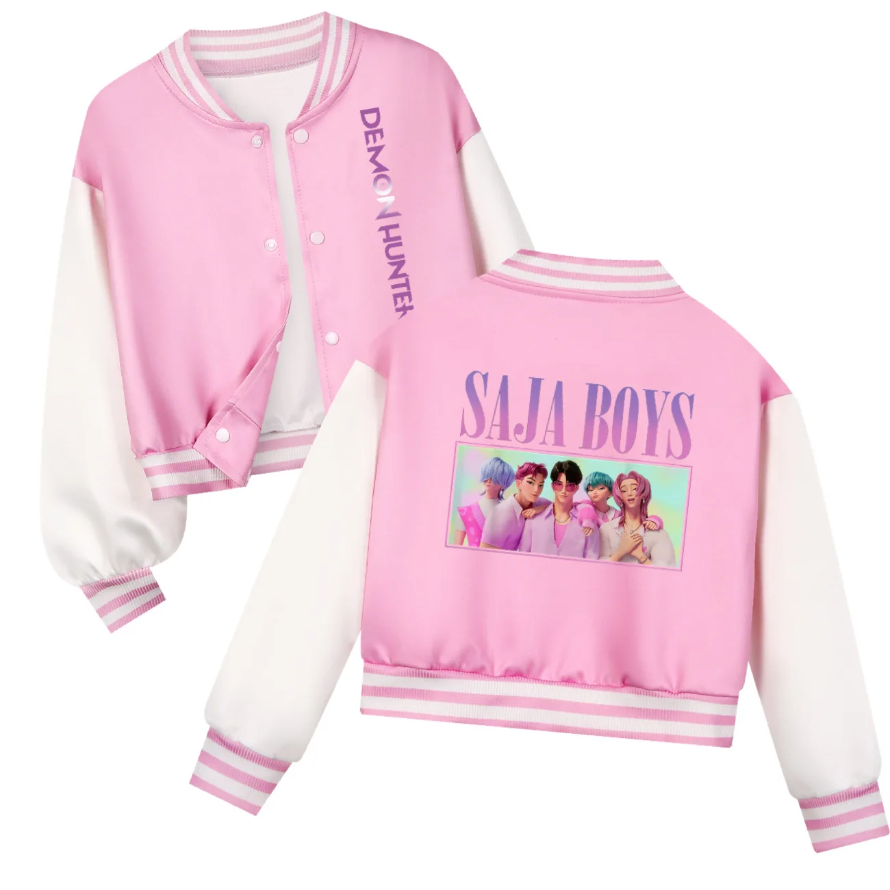 KPop Demon Hunters Kids SAJABOYS Clothes Baseball Uniform Spring Autumn Boys Girls Baby Casual Hoodies Children Costume