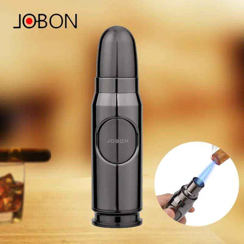 Jobon New Bullet Shaped Cigar Lighter Jet Multi-purpose Butane Gas Torch Lighter Spray Gun Cigarette Outdoor Survival Smoke Tool