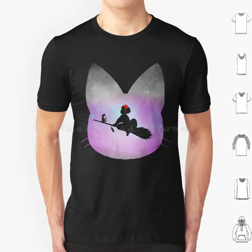 Delivery Service T Shirt Men Women Kids 6xl Cat Witch Anime Sleeve Fantasy Japan Silhouette