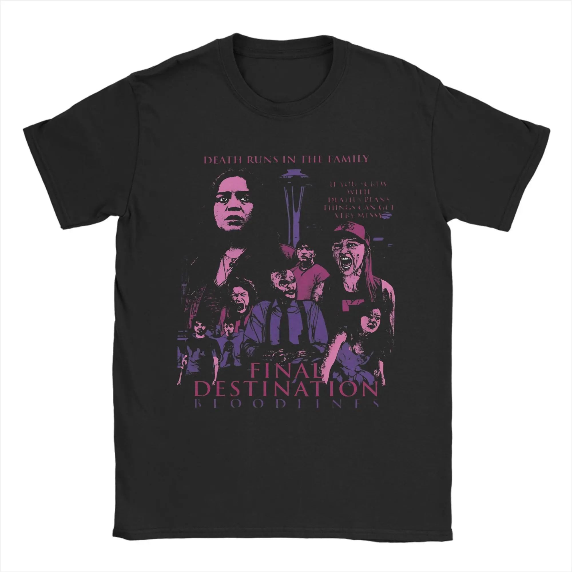 Mens Womens Final Destination Bloodlines T Shirt 100% Cotton Fashion Tee Shirts  Clothing Outfits