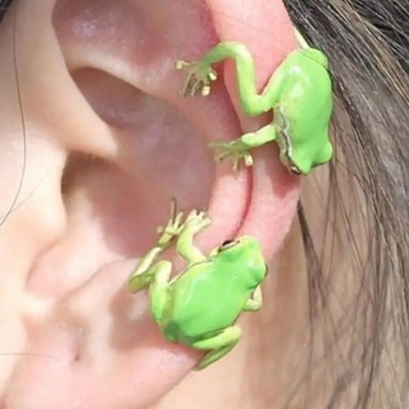 Bagues mignonnes en forme de grenouille verte bizarre pour adultes et enfants, bague d'arbre réglable cool, grenouilles ouvertes, bijoux délicats faits à la main