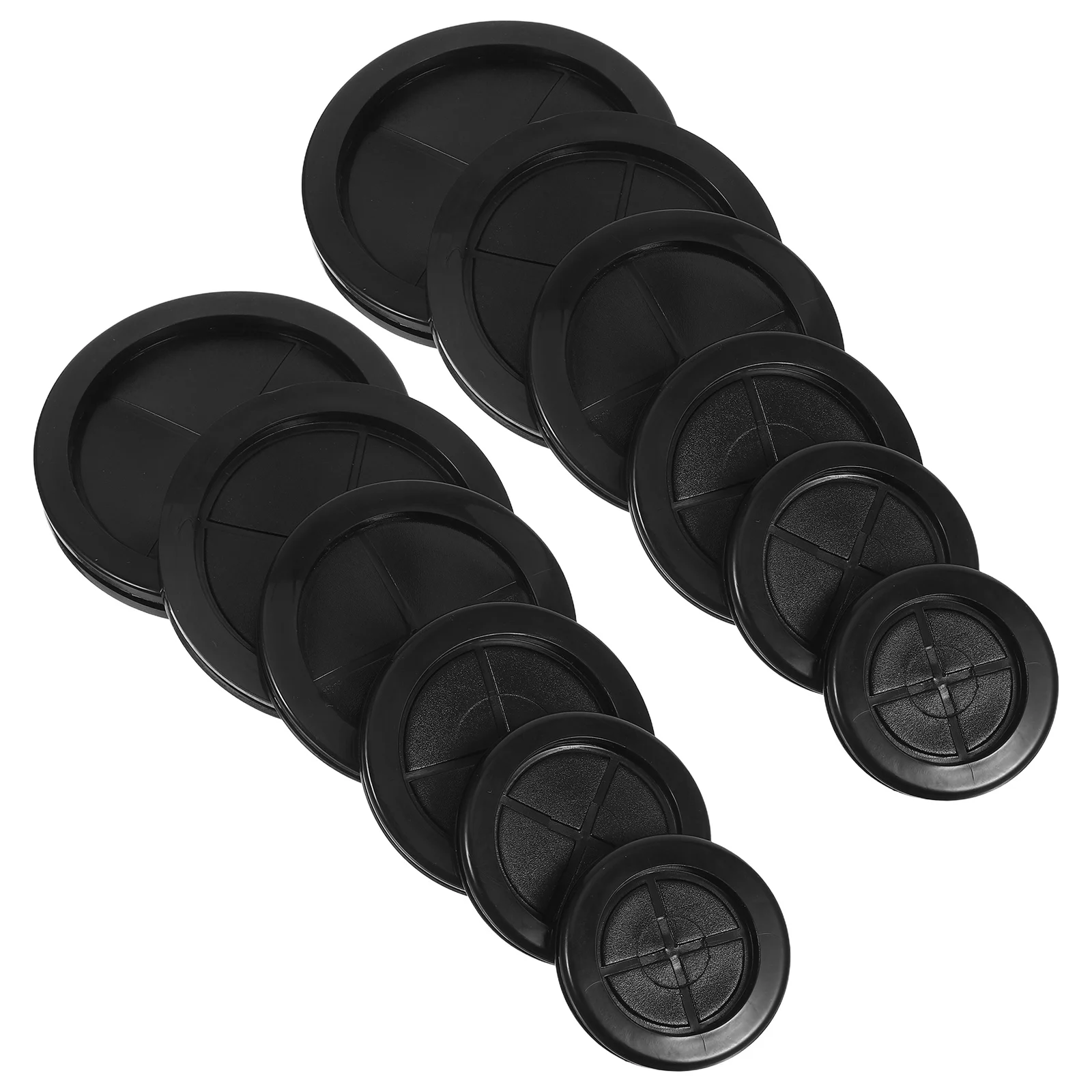 

12pcs Rubber Grommets For Wiring Double Sided Snap In Cable Cord Protector Flexible Grommet For Desk Table Hole Cover Network