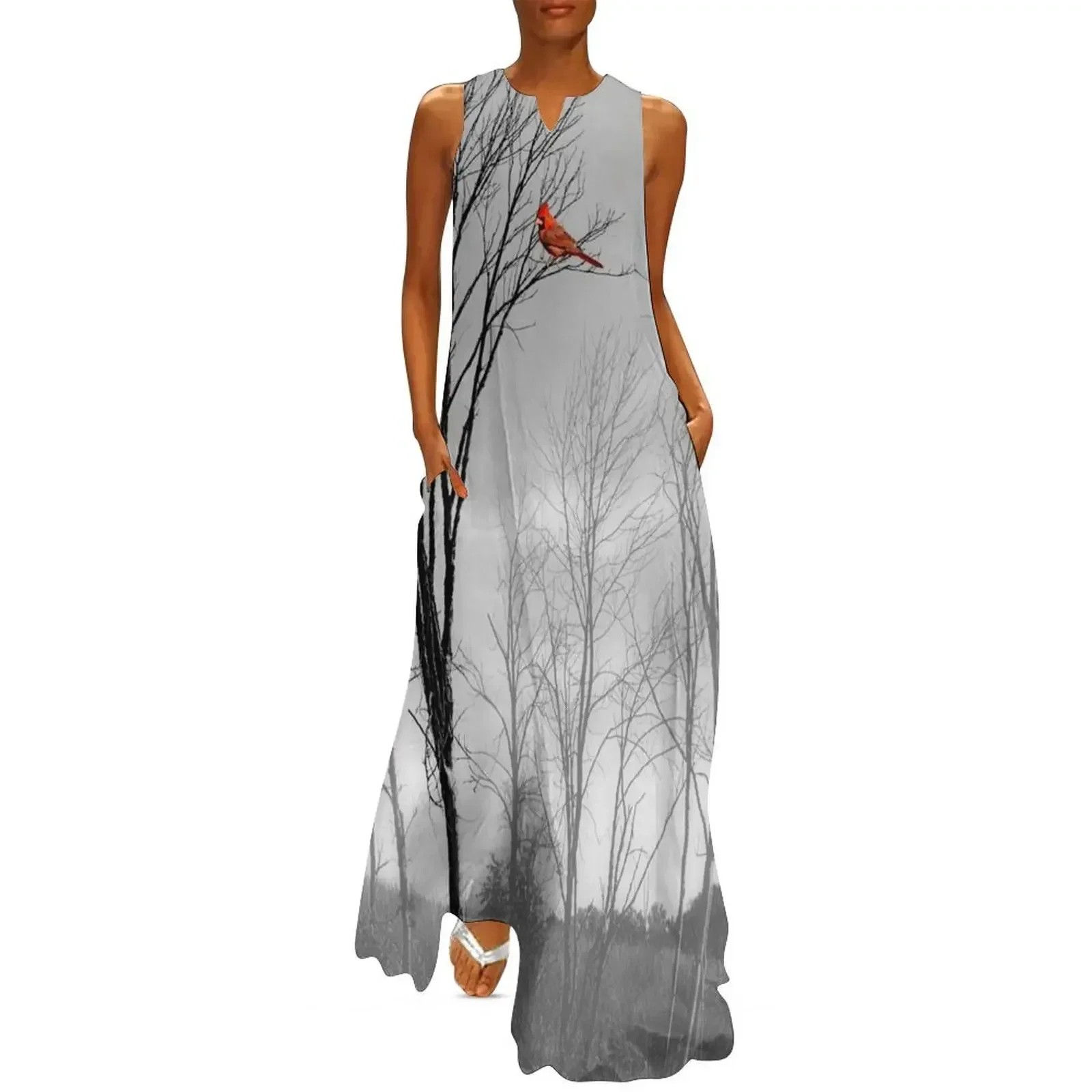 

Red Birds Cardinal Tree A112 Long Dress women's clothing trend 2025 Dance dresses dresses summer woman 2025 Dress