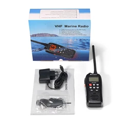 RS-37M IPX7 Waterproof VHF Handheld Marine Radio USB Charging Interphone Rechargeable 5W VHF Ship 2 Way Radio