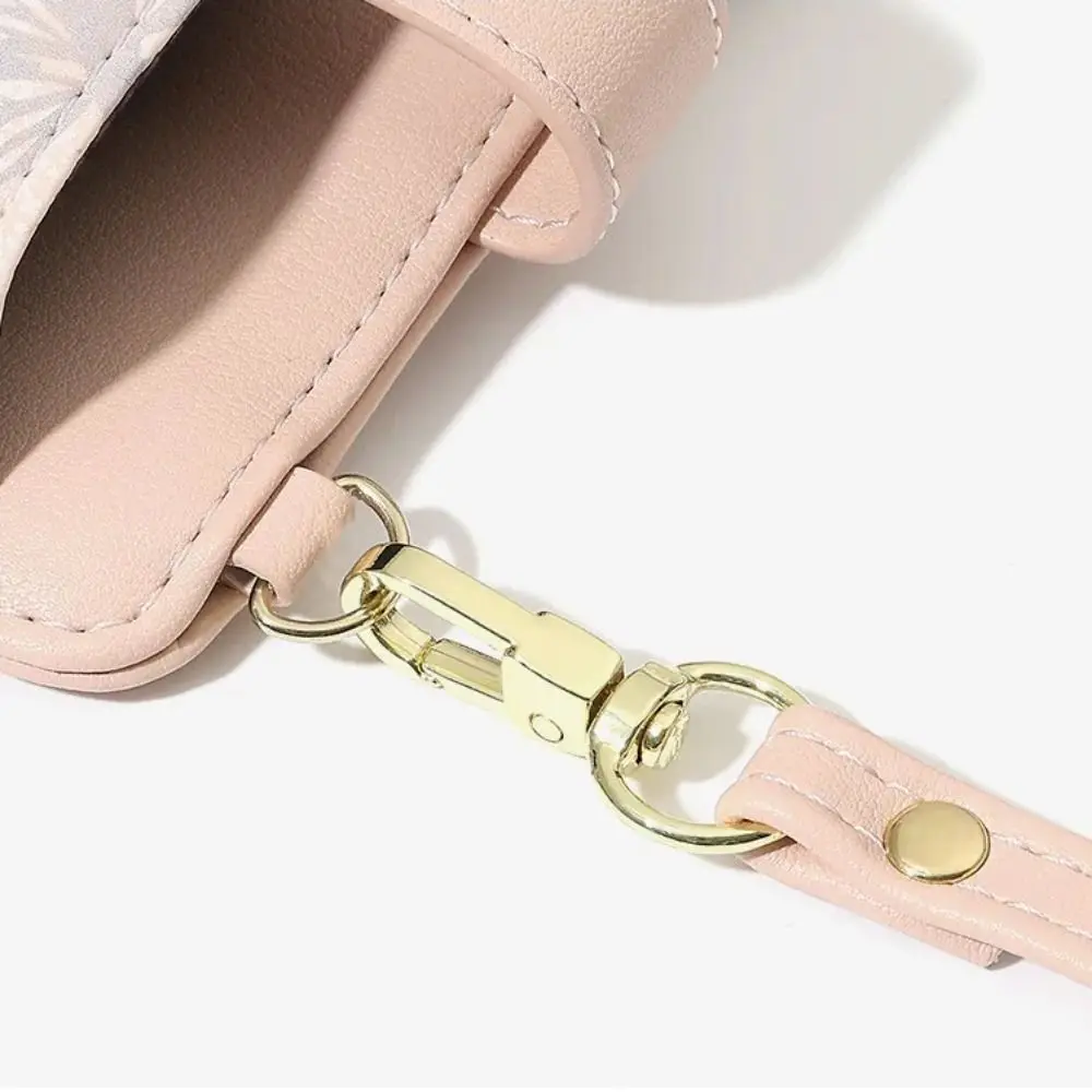 Butterfly Mobile Phone Bag PU Leather Multifunctional Phone Crossbody Bag Hanging Wallet Cute Women's Messenger Bag Lady