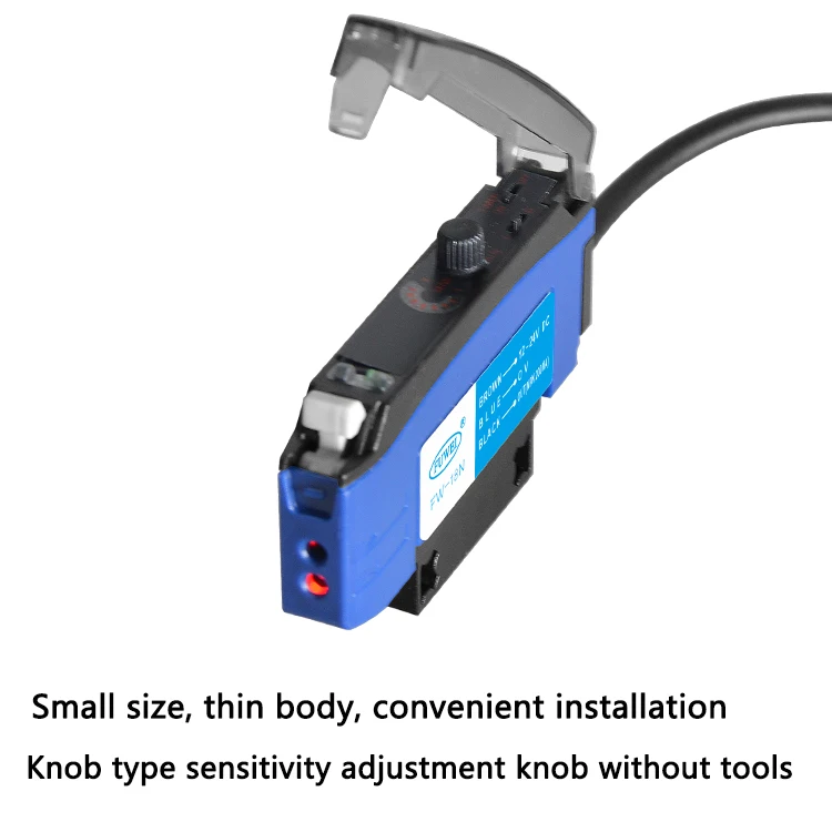 FW-18N Laser Encoder 12-24VDC Strahl Infrarot Sensor Fiber Optic Verstärker Faser Verstärker Inkjet Laser Kennzeichnung Maschine Reflektierende – Detail 2