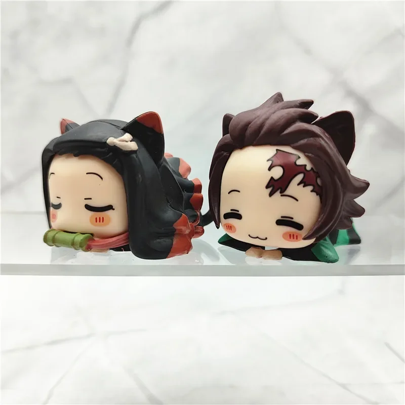 Ramdon 1PCS Demon Slayer Anime Figures Kamado Nezuko Action Figure Collection Fecoration Model Doll Fans Gifts Kids Toys