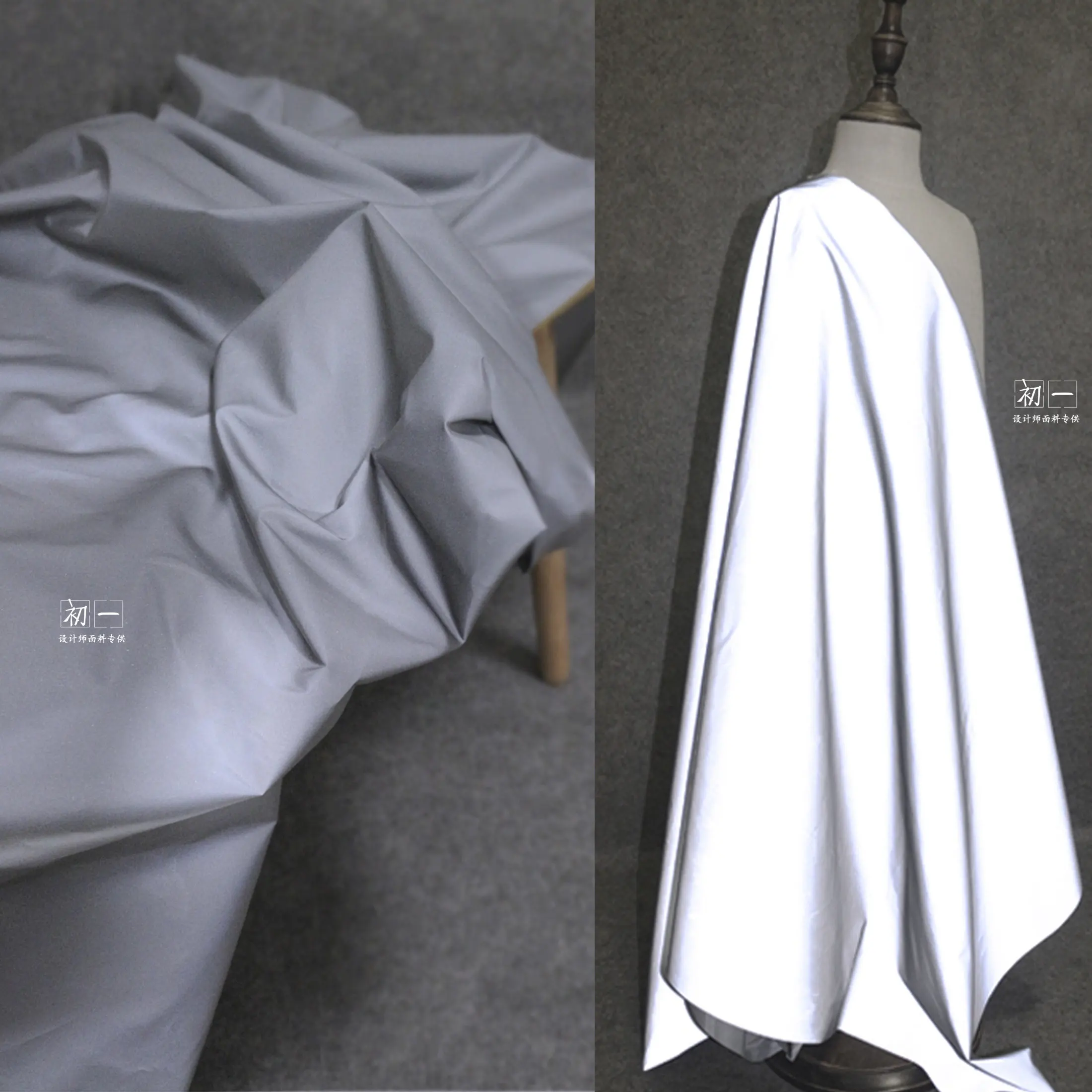 Night Reflective Safety Warning Creative down Jacket Silver Reflective Luminous Coat Designer Fabric