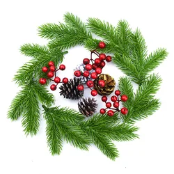 10PCS Artificial Plants Flowers Home Room Decoration Christmas Tree Floristics DIY Gifts Candy Box Bridal Accessories Clearance