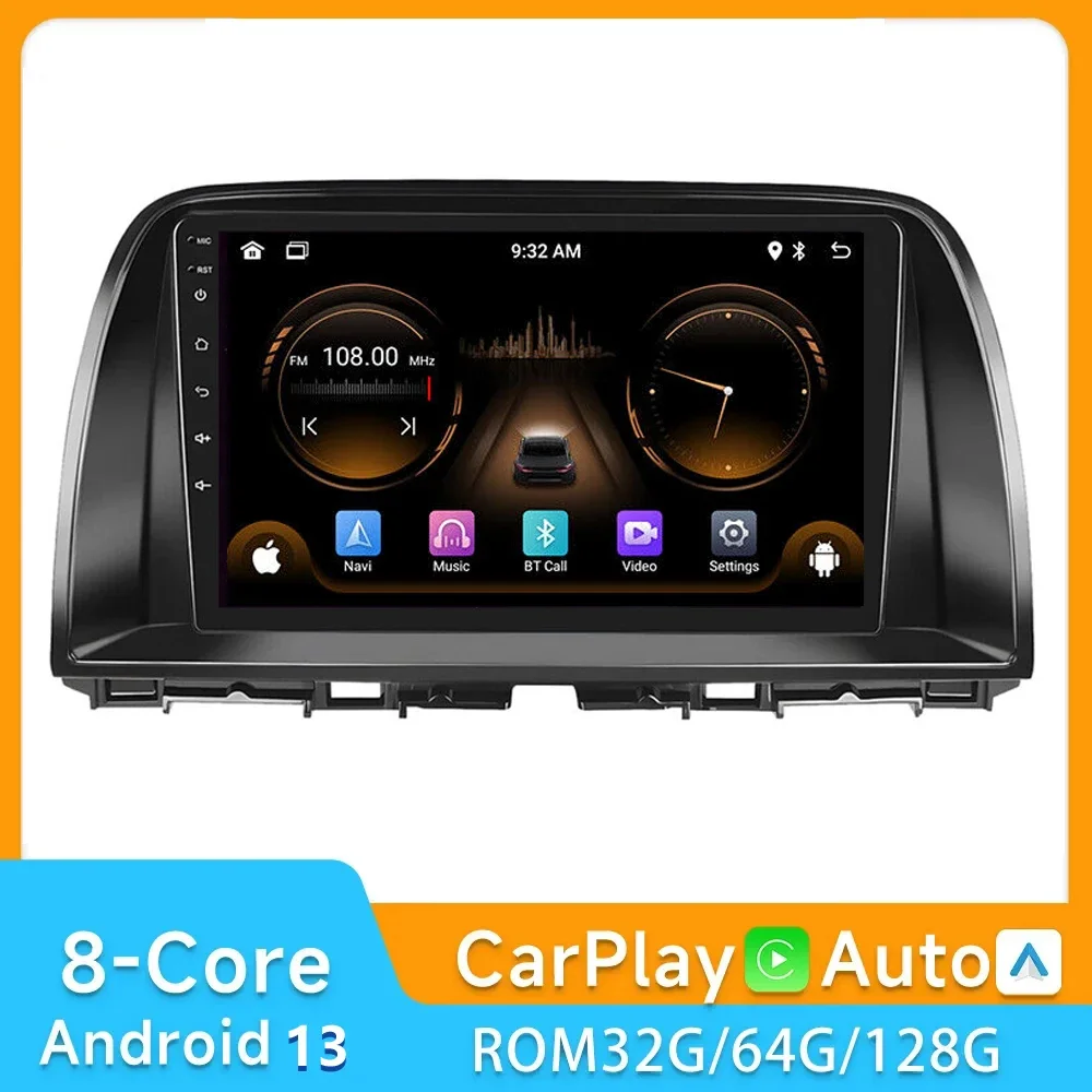 

For Mazda CX-5 CX5 2012 2013 -2015 2 Din Car Radio Autoradio Multimedia Video Player Navigation GPS Carplay Wifi DSP Android 13