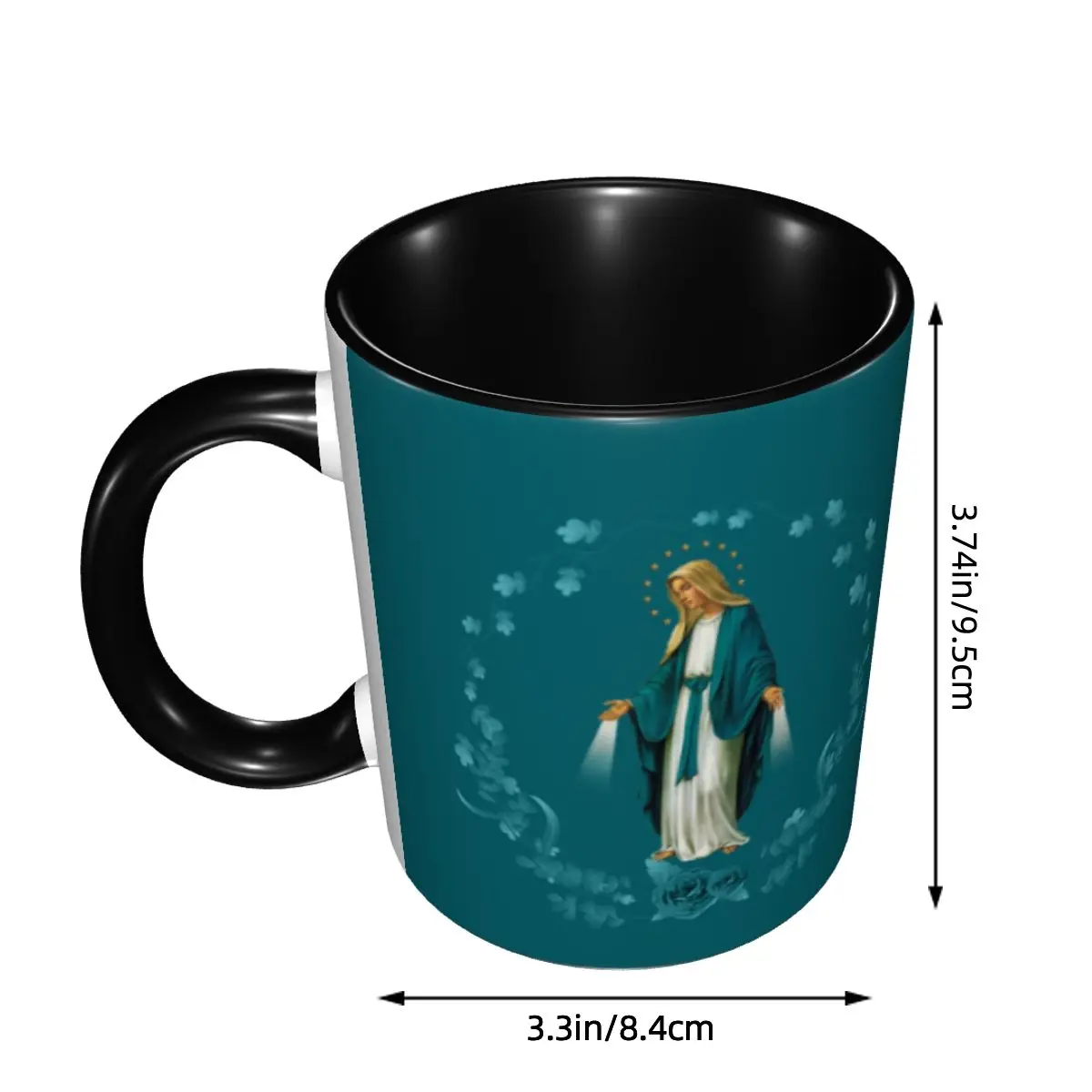 Personalized Holy Mary Coffee Mug DIY Catholic Virgin Mary Ceramic Milk Tea Cup