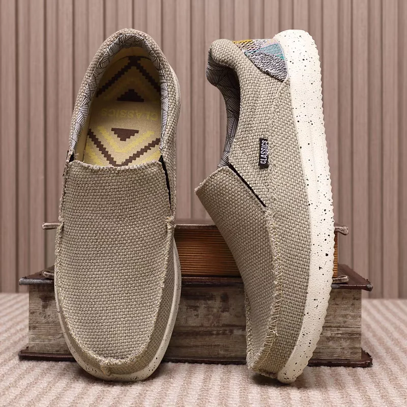 Stylische Herren-Slipper aus Denim - Atmungsaktiver Komfort für den ganzen Tag, leichtes Design, ohne Schnürsenkel, einfach anzuziehen und auszuziehen. – Detail 8