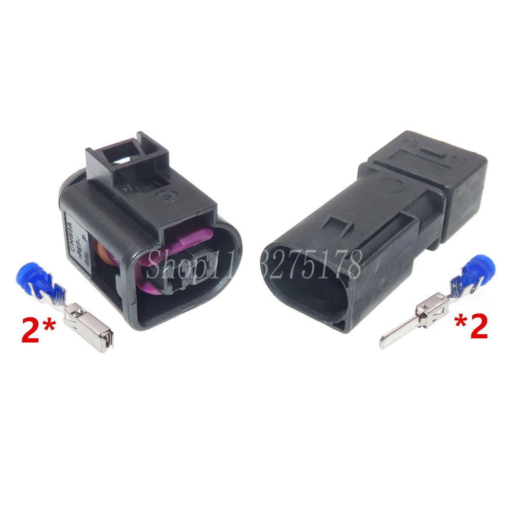 1 Set 2 Pin 4D0971992 Car High Pressure Oil Pump Wire Plug Auto Nozzle Waterproof Cable Socket for VW Audi 4D0 971 992