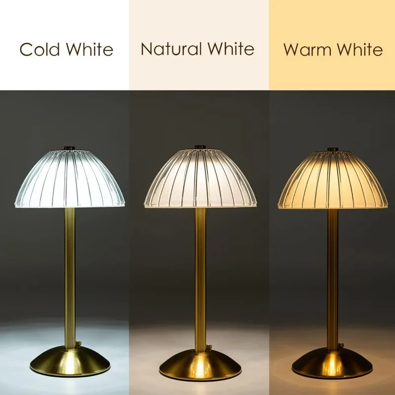 

Rechargeable Led Light Cordless Table Lamps for Home Camping Lights Gold Portable Touch Lamp Ambient Light Dimmer Switch Lamp