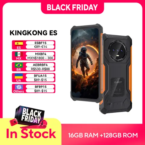 Ultra-thin Rugged Android Smartphone Cubot King Kong ES, 6.56" 90Hz Screen, 16GB RAM(6GB+10GB), 128GB ROM, 48MP Camera, 4G Phone