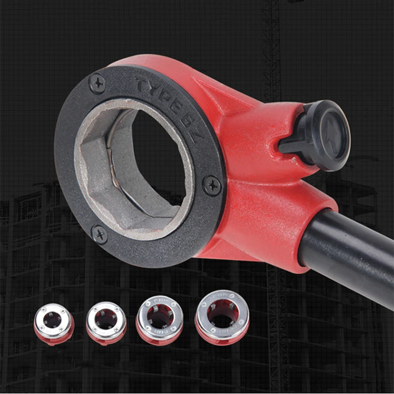 63 نوع المفتاح الكهربائي جديد دائم 4-2 بوصة دليل ماكينة لولبة الحنفية يموت تهمة إمدادات الطاقة أداة كهربائية الأنابيب خيوط #6