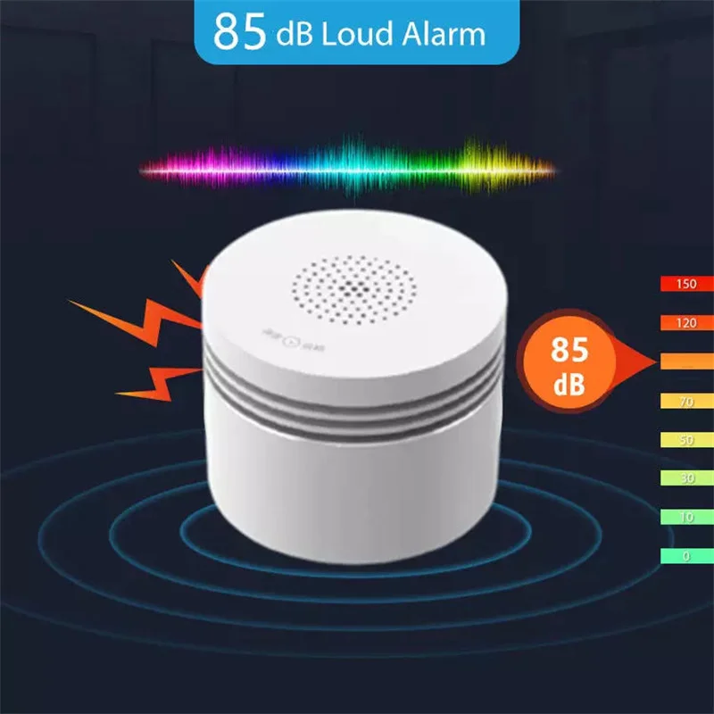 Wifi Smart Rauch Sensor Feuer Alarm Detektor Home Security System Batterie-powered Alarm Drahtlose Tuya Alexa Google Home Sprach
