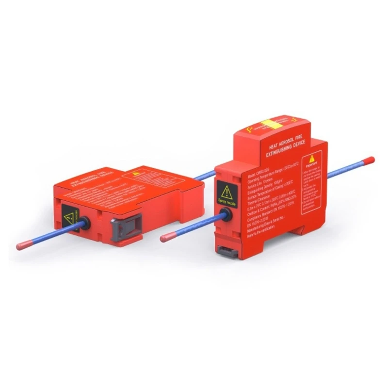 400B DIN Extinguishing Device for Electrical Cabinets and Server Cabinets, Automatic Adhesive Mount Unit Hardware
