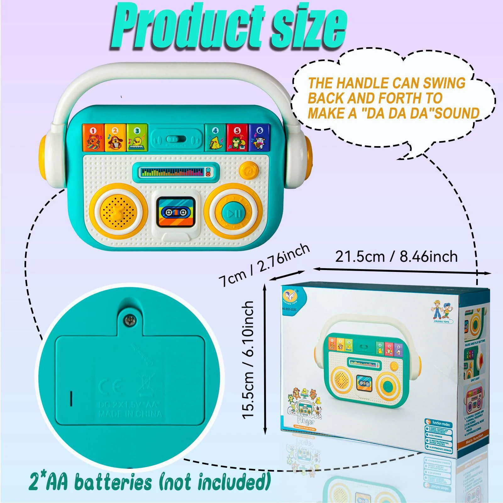 Baby Radio Musical Toy, Educational Learning Toy, Multi-function Interactive Toy, Gift for Infants, Colorful Toy