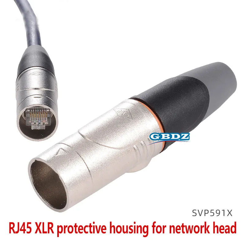 ﻿ SVP591X  XLR Waterproof IP Mobile Performanc Plug Network RJ45  Cat6a Network Plug CAT6 Crystal Head Protective Case