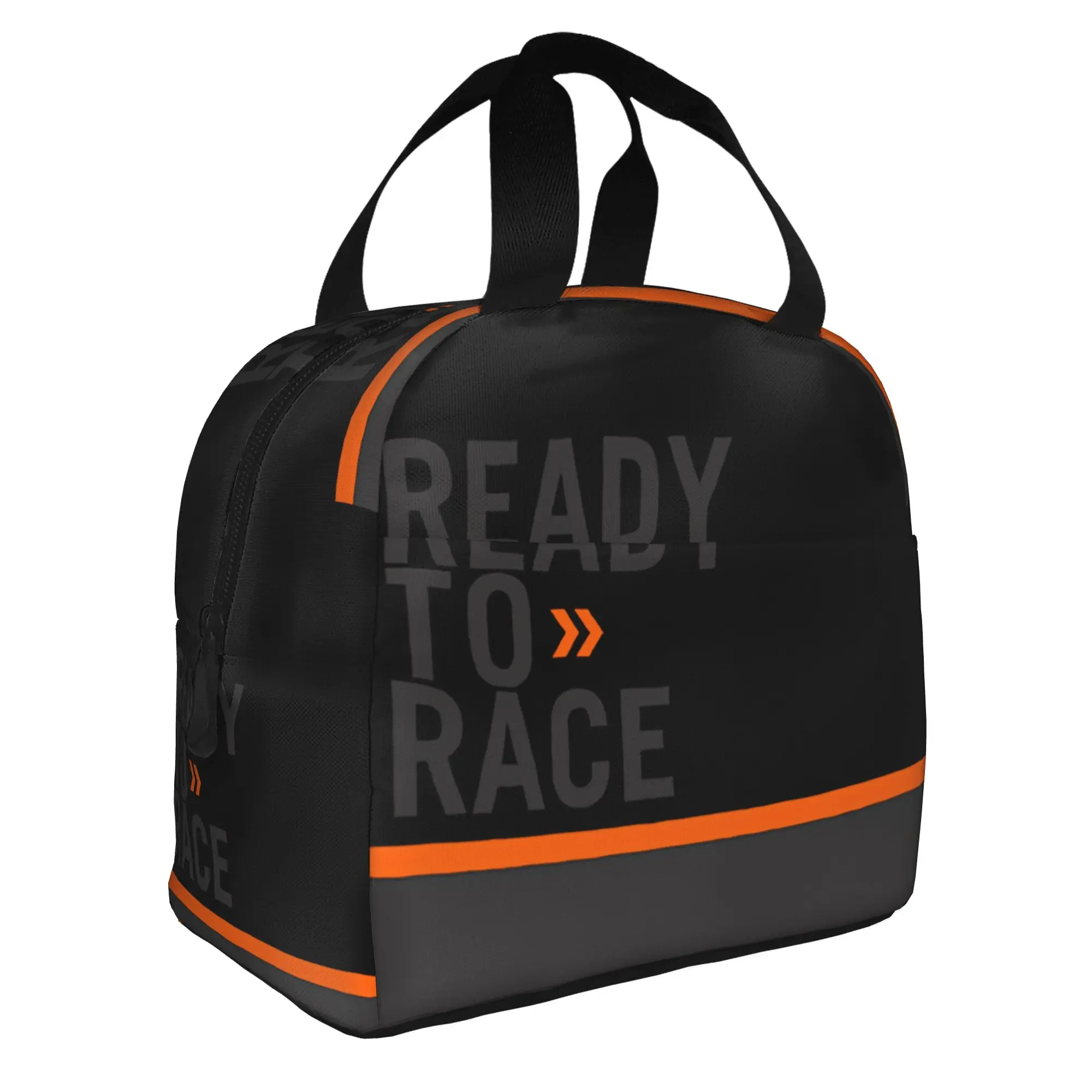 Ready To Race Logo Insulated Lunch Bags Work School Racing Sport Motorcycle Rider Portable Thermal Cooler Bento Box Women Men