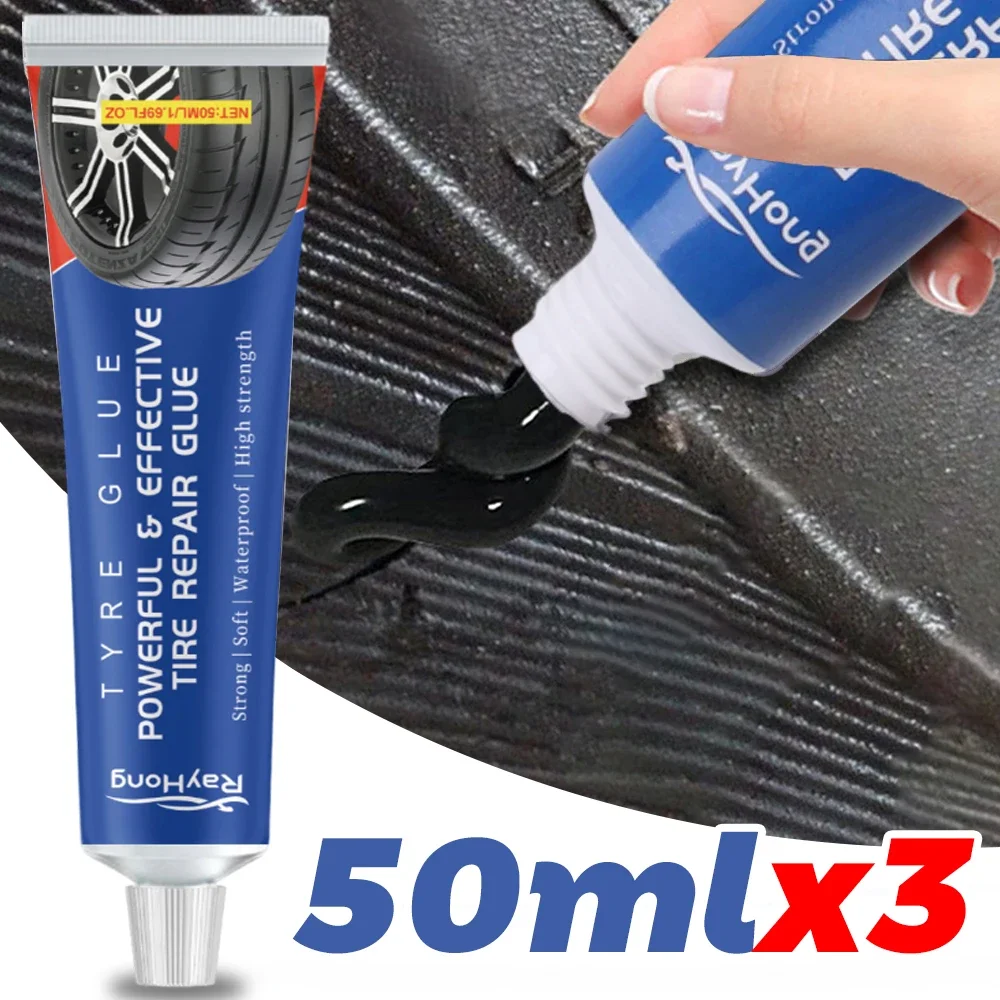 Car Tire Repair Adhesive Black Rubber Tire Side Wall Cracks Scratches Repair Adhesive Tyre Puncture Repair Tools Instant Glue