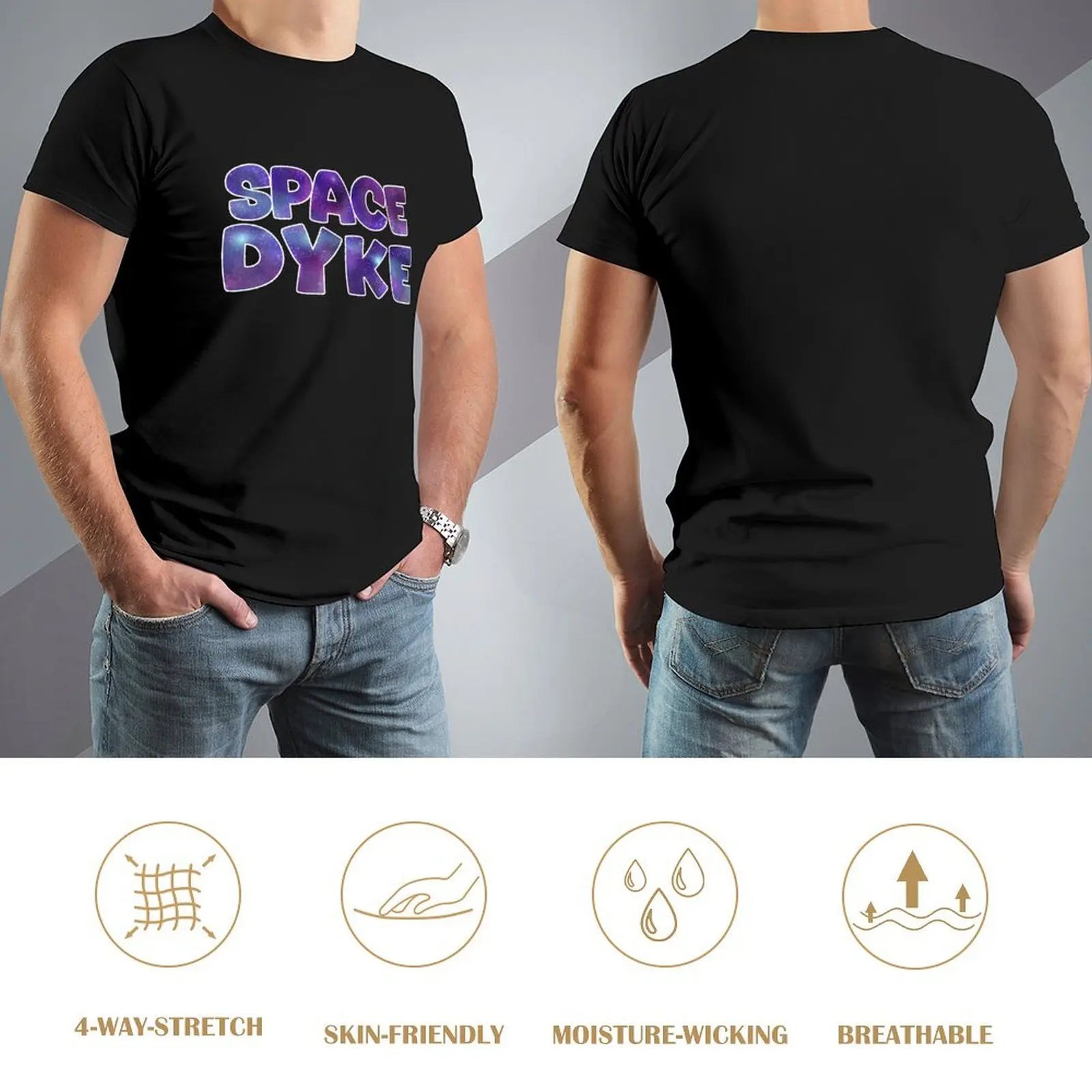 Pride Space Dyke #1 T-Shirt oversized graphic tee oversizeds anime t shirts oversized t shirt men image 4