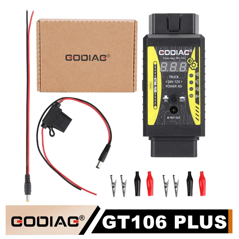 GODIAG GT106 PLUS 24V to 12V Heavy Duty Truck Adapter for X431 easydiag/ Golo/ IDIAG/ ThinkCar/ ICarScan/ Diagun/ DBScar II