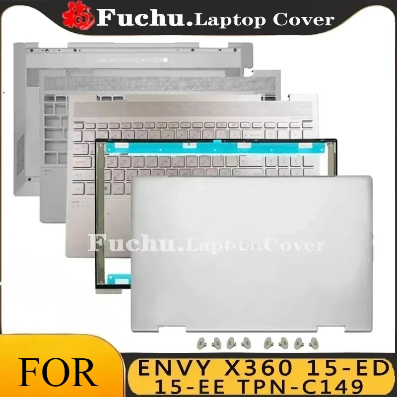 FOR HP ENVY X360 15-ED 15M-ED 15-EE 15M-EE TPN-C149 LCD Back Cover Front Bezel Hinge Palmrest Bottom Case L93203-001 15.6 In