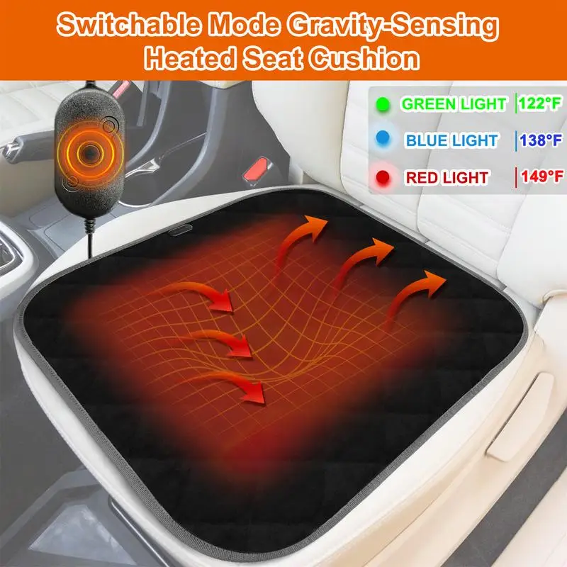 Automatic Gravity-induced Heated Car Seat Cushion Cloth/Flannel Car Seat Heater Winter Warmer Seat Heating Car Accessories