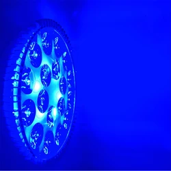 Lâmpada LED azul puro para lâmpadas de plantas, luz do aquário, PAR38, E27, 54W, 450nm