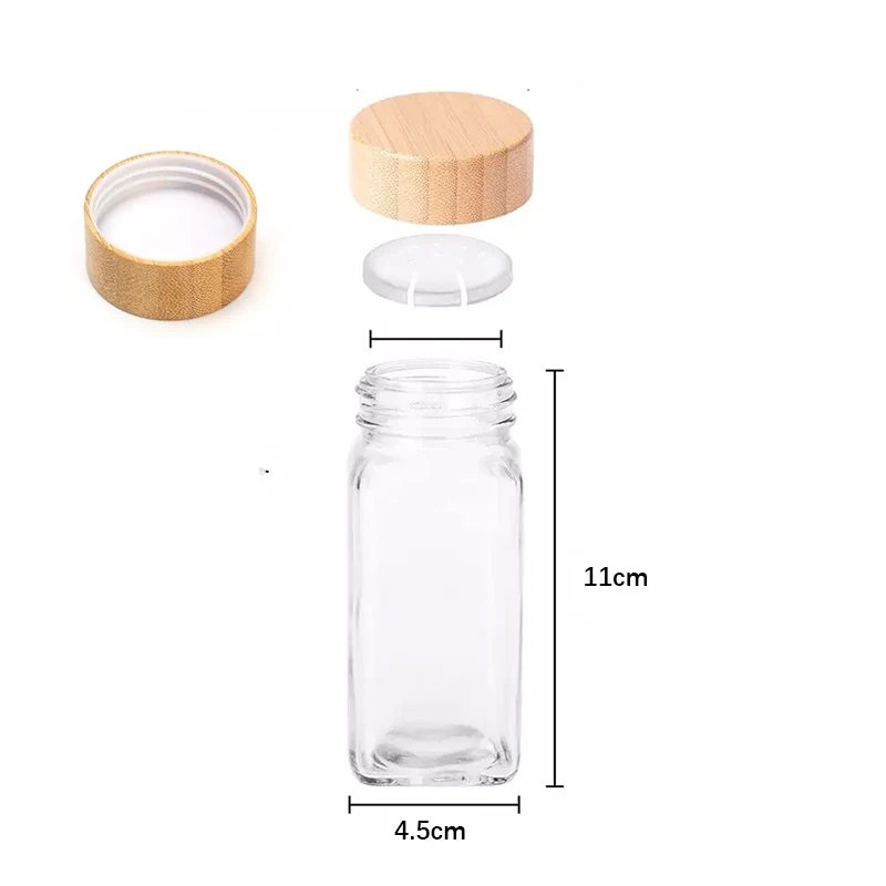 

Glass Seasoning Storage Jars With Bamboo Lid Kitchen Salt Shaker Pepper Storage Bottles Spice Organizer Kitchen Spice Jars Set