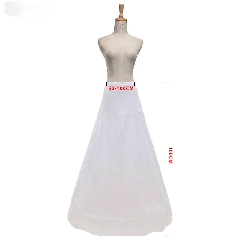 Großhandel Preis 1 Hoop Knochen Elastische Taille Petticoat für Braut Meerjungfrau Hochzeit Kleid Krinoline Slip Unterrock In Lager