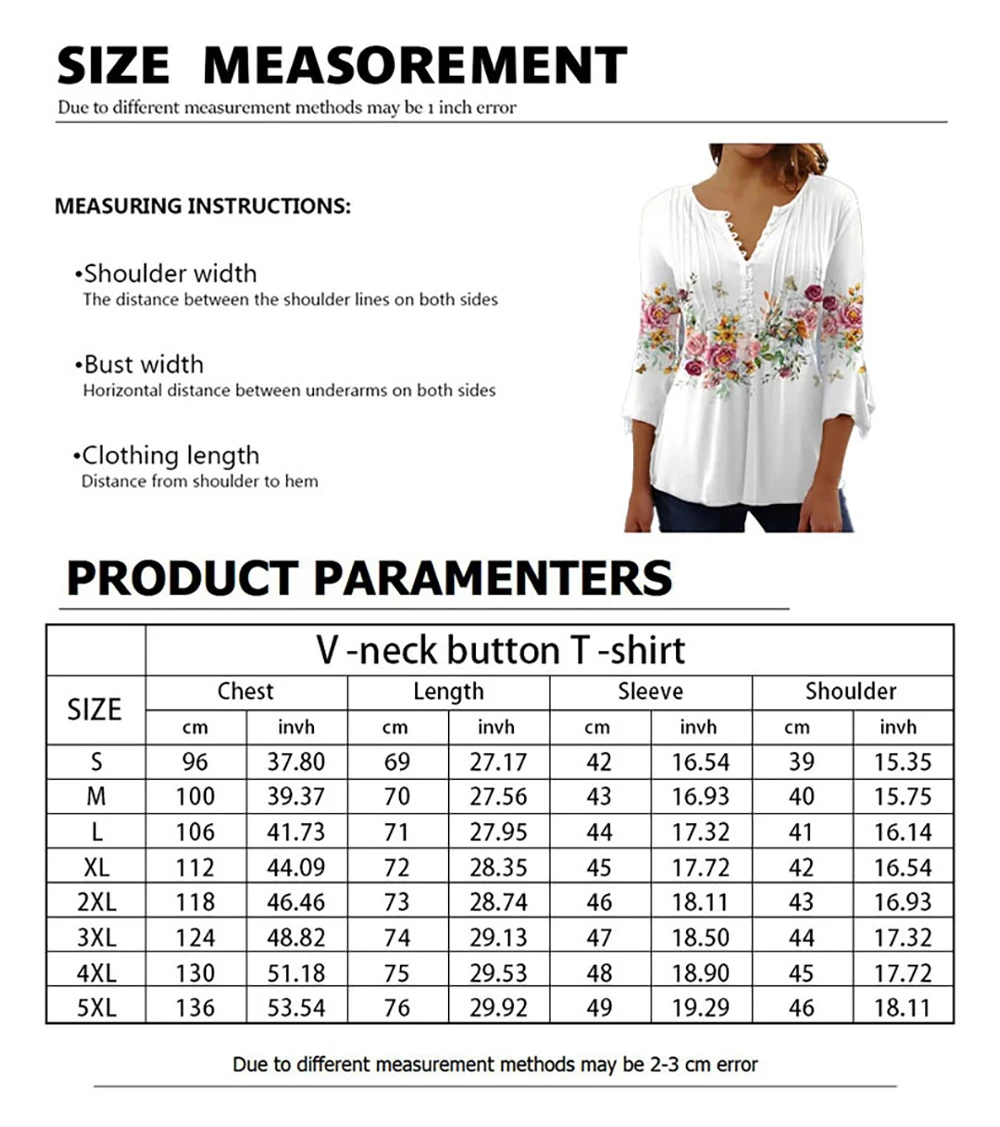 Summer Shirts Women T Shirt Short Sleeve Tops Flower Graphic Clothing Everyday Streetwear V-Neck Pullovers For Women\'s Tees 2024