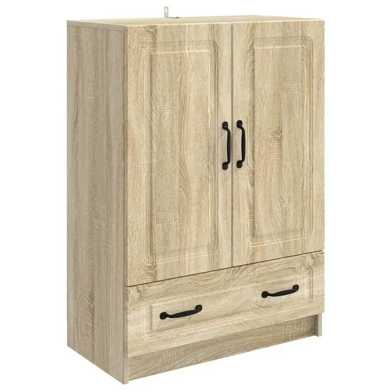 Buffet avec tiroir et portes pivotantes — Design rectangulaire moderne pour salon ou salle à manger — Construction en bois composite — Grand espace de rangement, buffet polyvalent, armoire de rangement pour cuisine et salle à manger, armoire d'appoint, armoire de garde-manger