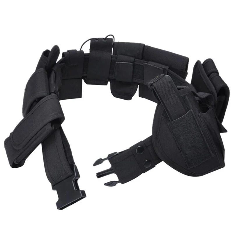 

Guard duty belt 10 in 1 adjustable tactical lumbar support police utility belt police duty waist cover