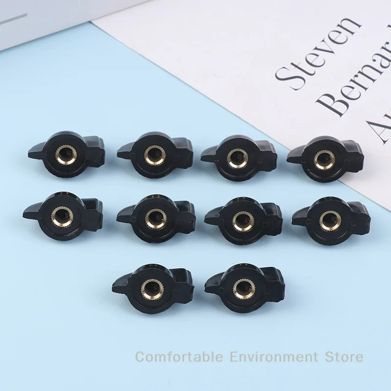 10Pcs Bakelite Knob Cap K7-1 Band Switch Knob Potentiometer Knob Cap Copper Core Circular Hole 6MM Shaft Hole Dia Pointer Knobs