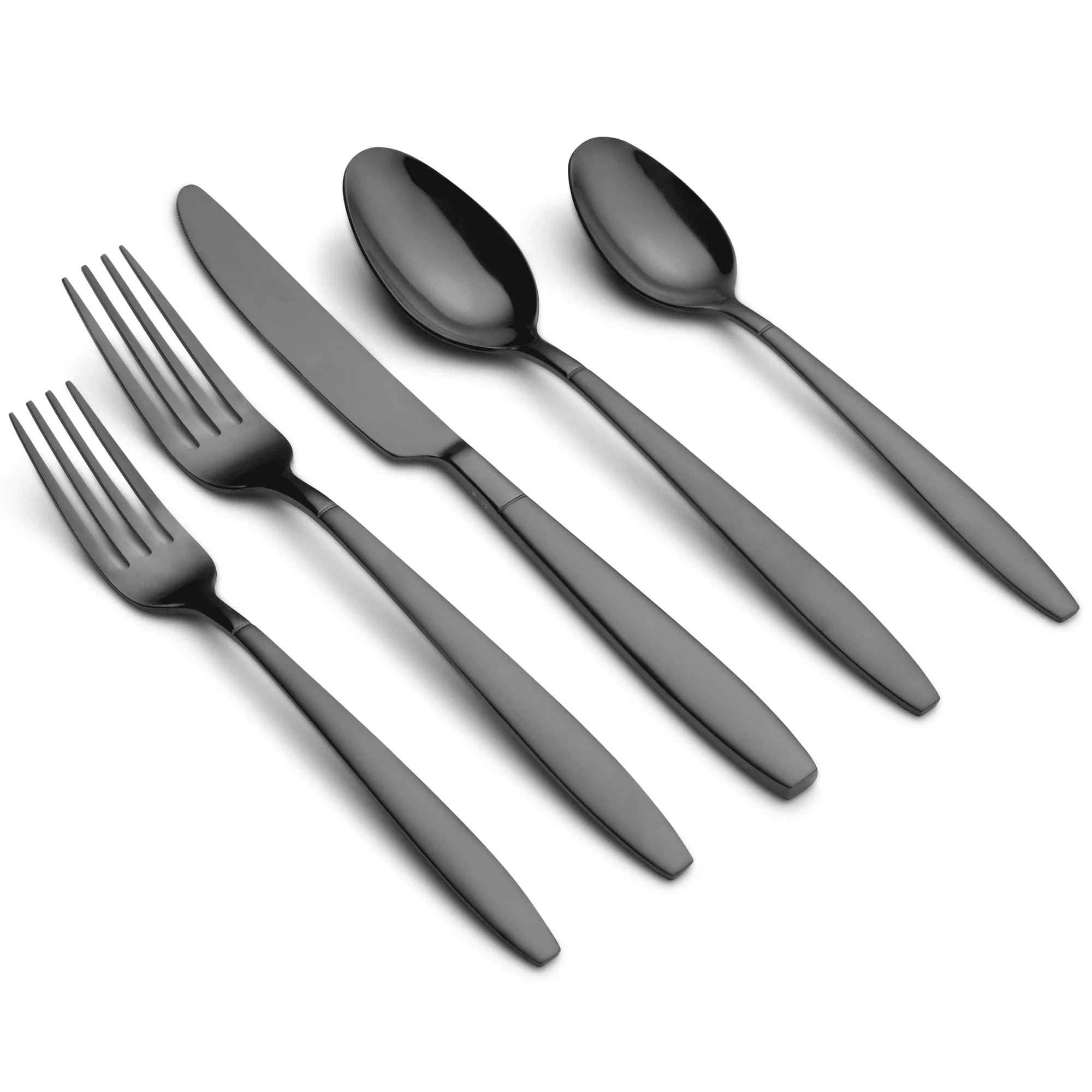 

Black Sand & Mirror Stainless Steel 20-piece Flatware Set (Service for 4)