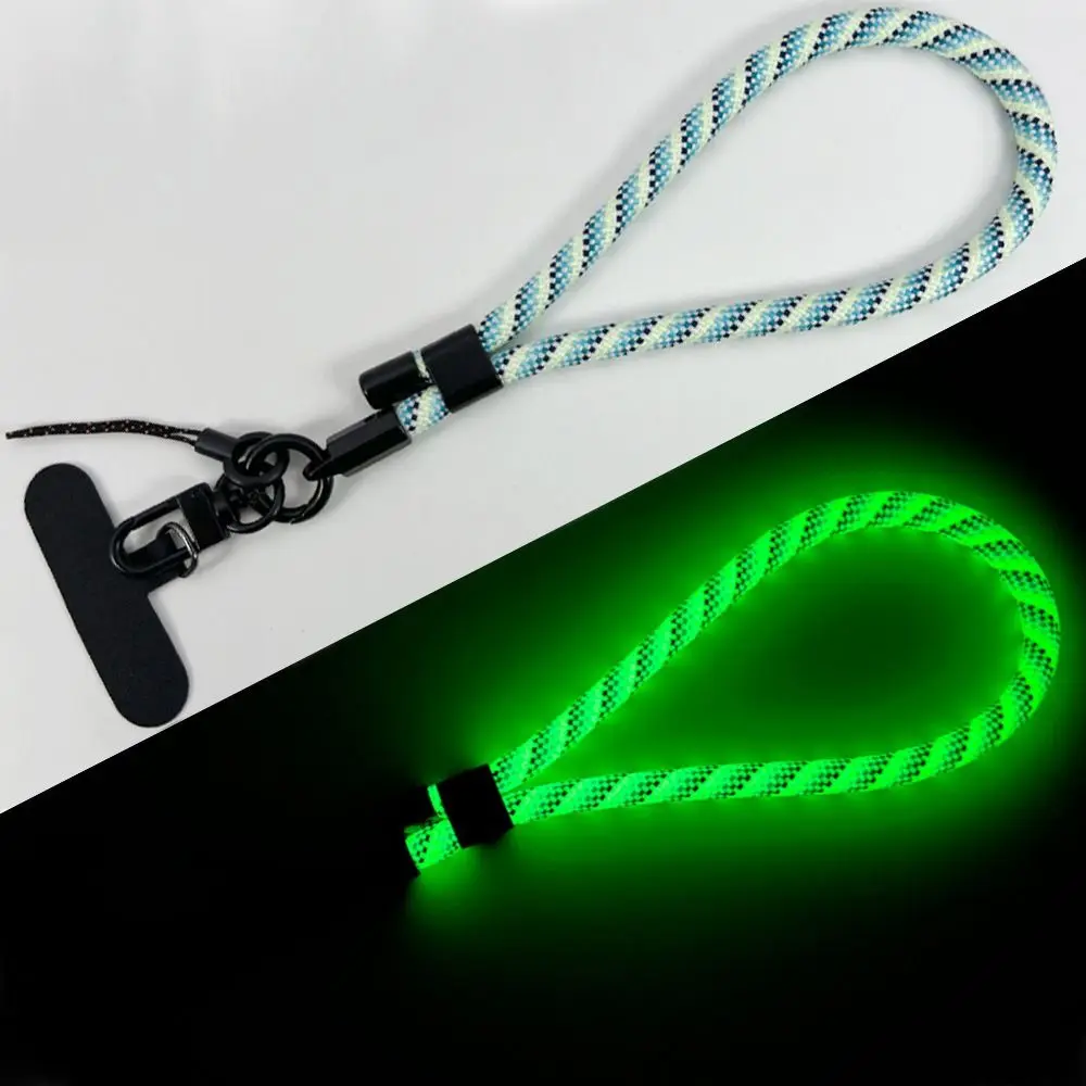 Creative Handmade Luminous Phone Lanyard Removable Adjustable Wrist Straps Anti-lost Wristband Keychain Hanging Rope