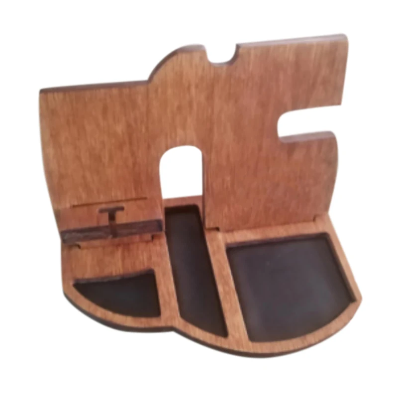 

Wooden Docking Tray Mobile Phone Smart Watch Stand Men's Charging Accessories Bedside Table Gadget Wallet Storage