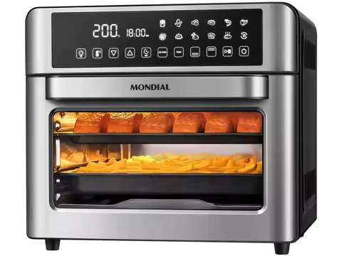 Air Fryer Mondial AFO-25L-BI Preto e Inox com Timer 25L - 110V