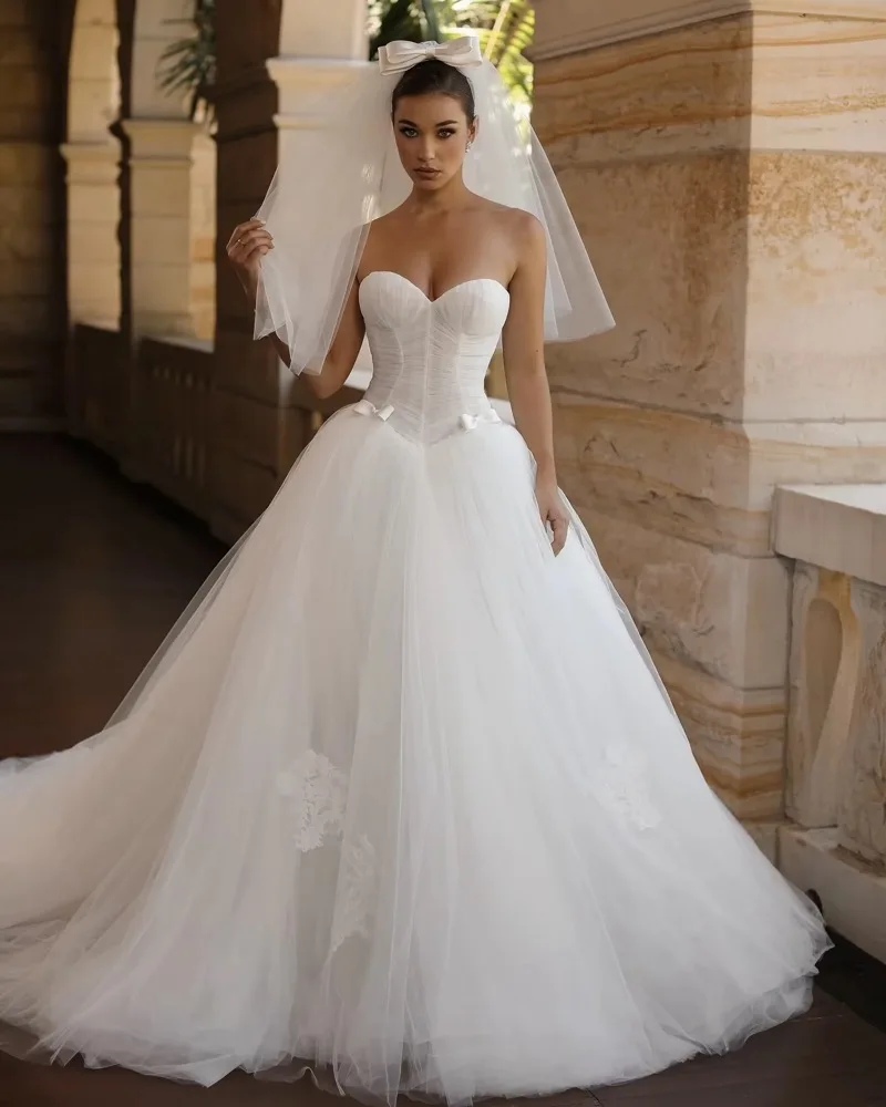 

Customzied Princesa Ball Gown Sencillo y Elegante Lace Wedding Noiva Sob Hochzeits Kleid Vestidos Bride Vestidos De Novia